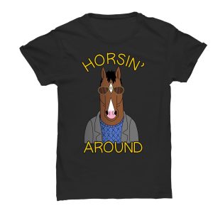 Tshirt Bojack Horsin – Tshirt humor – Parodia – horseman – Tshirt Uomo Donna Bambino – Cavallo – Tshirt Divertente