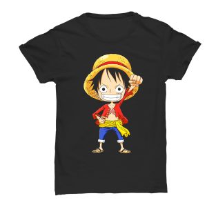 T-shirt One Cartone Piece Rubber caricatura – Maglietta Uomo Donna Bimbo – simpatica Tshirt Rufi divertente