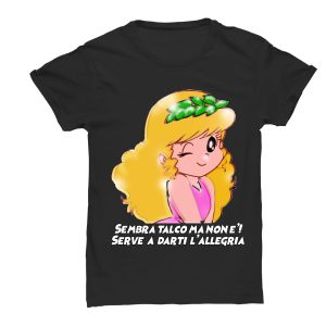Maglietta Pollon – Sembra talco ma non è – Tshirt divertente – Uomo Donna Bambino – cartoon anni 80