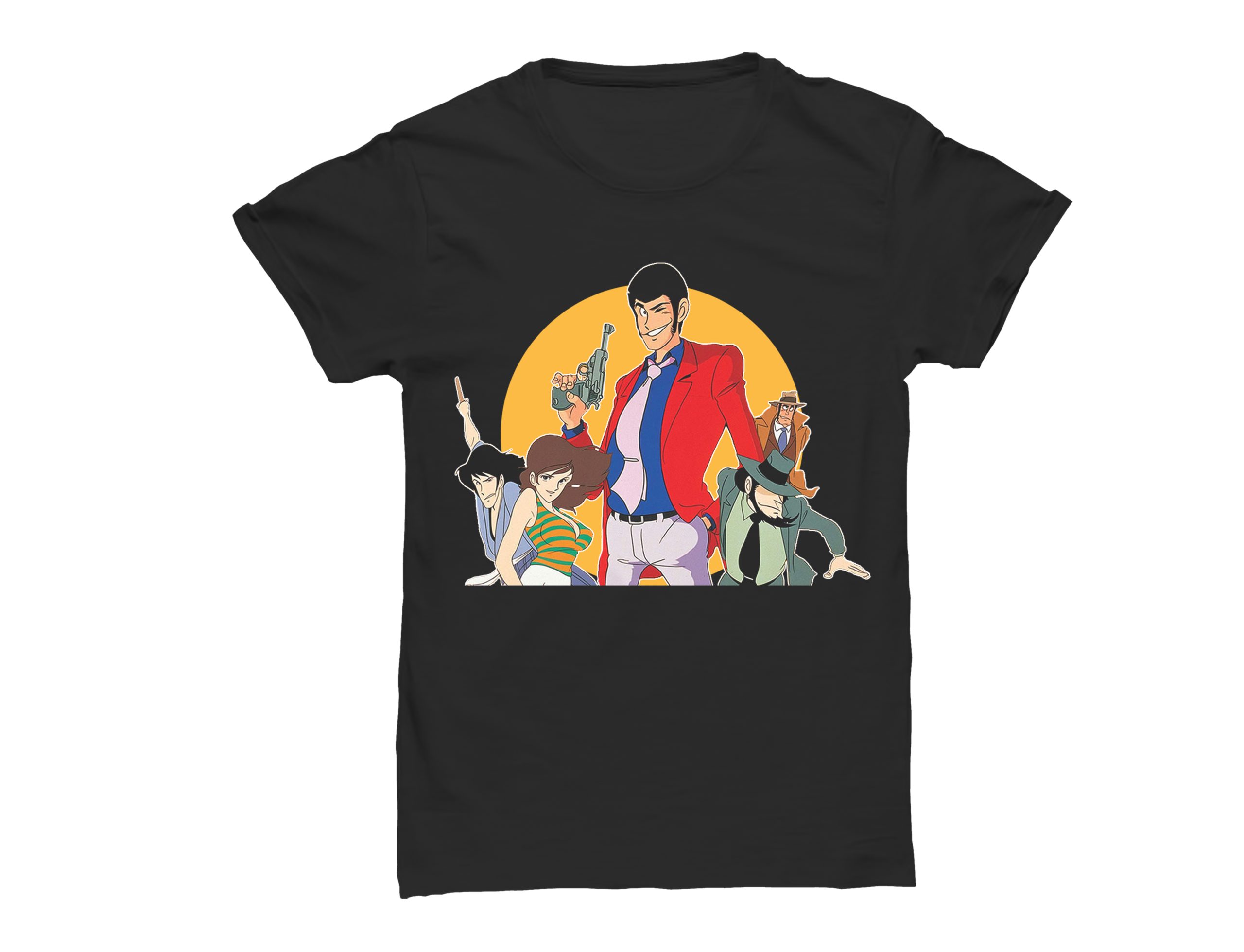 Maglietta Lupin – Cartone animato anni 80 – Jigen lupin Fujiko Goemon cartoon anni 80