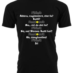 Tshirt Ragionier Ugo Fantozzi Filini – Batti Lei? – AH Congiuntivo – Film Cult – Anni 80 – Idea regalo