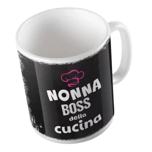 Tazza in Ceramica – Tazza Festa dei Nonni – Nonna Boss della Cucina – Festa dei Nonni Regalo – Nonna Idee Regalo – Gadget Festa dei Nonni