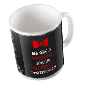 Tazza in Ceramica – Tazza Festa dei Nonni – Non sono in pensione sono un Nonno Professionista – Festa dei Nonni Regalo – Nonno Idee Regalo – Gadget Festa dei Nonni