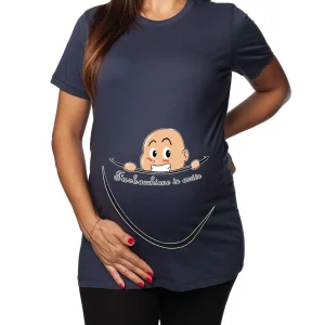 Tshirt Premaman Donna – Bimbo Zip – Furbacchione in arrivo! – Maschietto – Tshirt Gravidanza Divertenti – Idee Regalo Futura Mamma