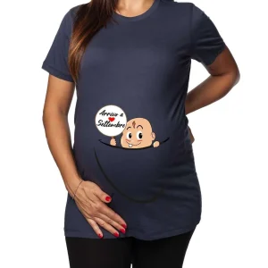 Tshirt Premaman Donna – Bimbo Zip – Arrivo a Settembre – Maschietto – Tshirt Gravidanza Divertenti – Idee Regalo Futura Mamma