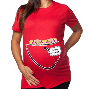 Tshirt Lunga da Donna Ideale per il Premaman -Gemelle- Stiamo arrivando bimba e bimba – Maglietta Premaman gemelle femmine – Regalo Futura Mamma