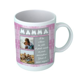 Tazza con Fotografie – PERSONALIZZABILE – Mamma – Il Tuo Amore – Mondo Meraviglioso – Grazie – Foto – Immagini Personalizzate – Festa Mamme – Madre Idea Regalo
