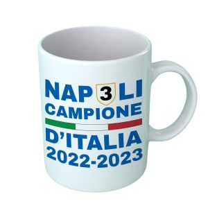 Tazza 3° Scudetto Napoletano – Napoletani Campioni D’Italia 2022 2023 – Forza Napule – Napoletani