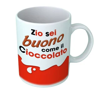 Tazza in Ceramica Zio – Zio sei buono come il cioccolato – Ovetto – Tazza Simpatica Zio – Idea Regalo Tazza – Tazza per la Zio – Idea Regalo Zio