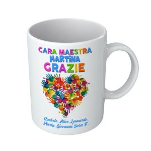 Tazza Maestra Personalizzabile – Firme Alunni Nome maestra – Cara Maestra Grazie Alunni – Maestra Bambino – Figlio – Idea Regalo Maestra Alunni Borse Bambino