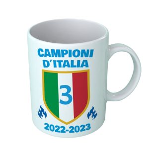 Tazza – Scudetto – 3 – Campioni D’Italia 2022 2023 – Napoli – Vittoria – Napoletano – 330 ML – Tifoso Napoletano – Calcio