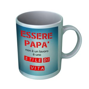 Tazza Festa del Papà – Essere Papà è uno Stile di Vita – Tazza in Ceramica Papà Divertente – Papà Barbuto Tazza in Ceramica – Tazza in Ceramica Festa Papà – Idea Regalo Papà