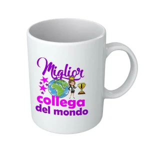 Tazza Collega – Compleanno Collega – Miglior Collega del Mondo – Regali Collega – Tazza in Ceramica Collega – Idea Regalo Collega – Regalo Compleanno Collega