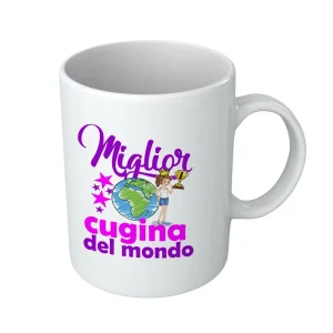 Tazza Cugina – Miglior Cugina del Mondo – Regali Cugina – Tazza in Ceramica Cugina – Idea Regalo Cugina – Tazza Compleanno Cugina – Regalo Compleanno Cugina