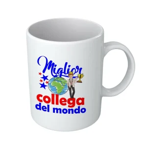 Tazza Collega – Compleanno Collega – Miglior Collega del Mondo – Regali Collega – Tazza Ceramica Collega – Idee Regalo Collega – Regalo Collega Compleanno