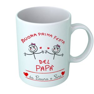 Tazza Festa del Papà [PERSONALIZZABILE] – Femminucce Buona Prima Festa del Papà – [PERSONALIZZA NOMI] – Idee Regalo Festa del Papà – Tazza Festa Papà – Idea Regalo Papà