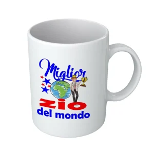 Tazza Zio – Compleanno Zio – Miglior Zio del Mondo – Regali Zio – Tazza Ceramica Zio – Idee Regalo Zio – Regalo Zio Compleanno