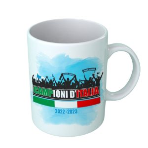 Tazza Campioni d’Italia 2022 – 2023 – Vittoria 3° Scudetto – Tazze Colazione 330 ML – Napoletani – Idea Regalo
