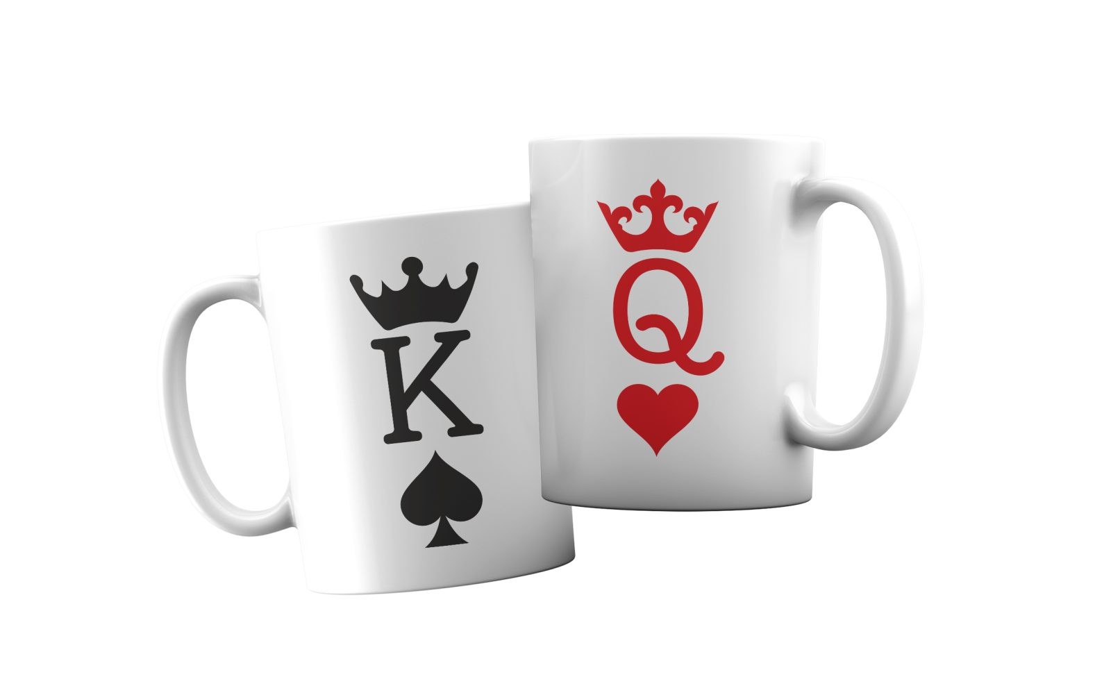 Coppia Tazze Amore – King and Queen – Festa Innamorati – Maglietta – SanValentino – Idea Regalo Fidanzata – Regalo per Coppia