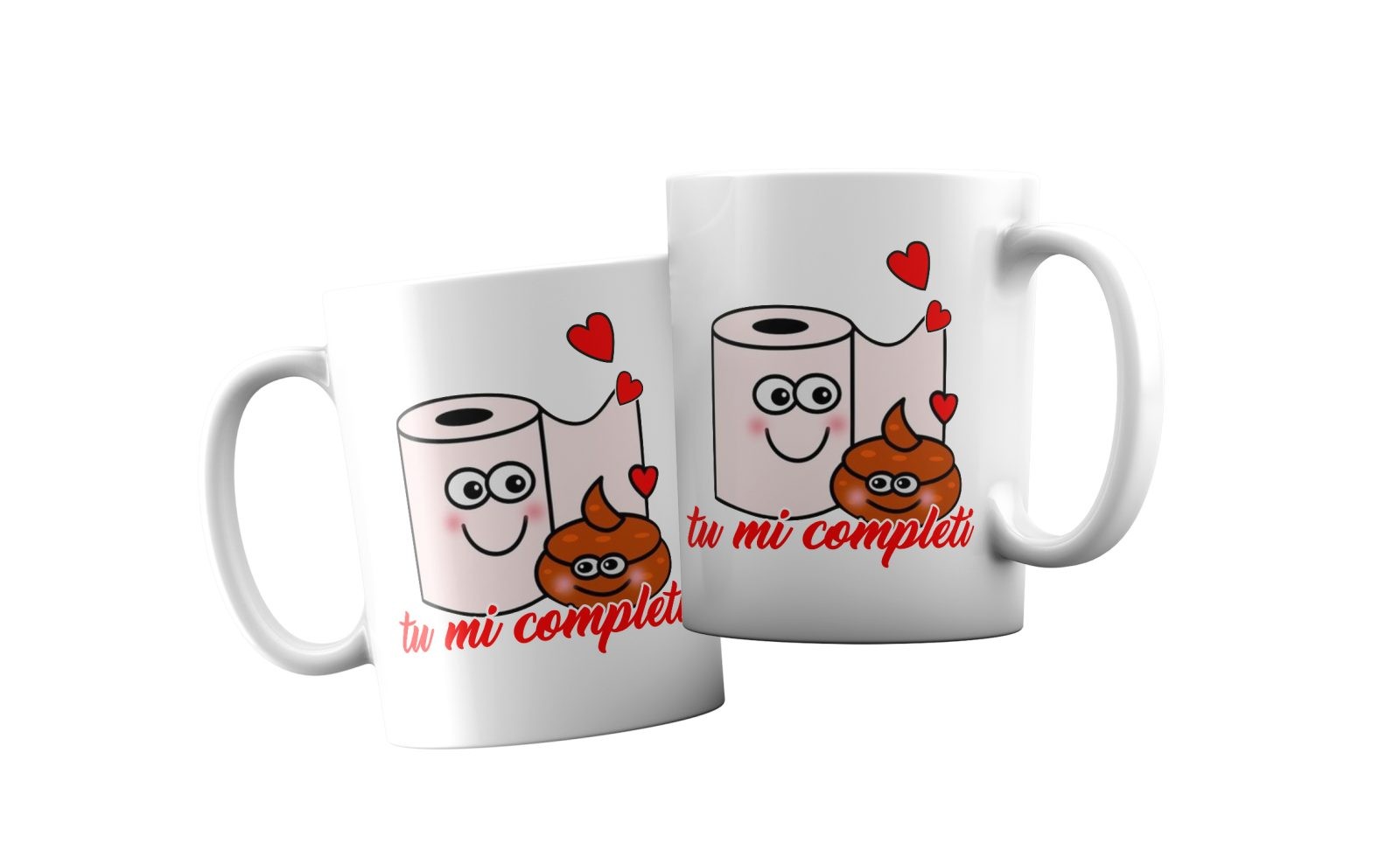 Coppia Tazze Amore -Tu mi completi – Festa Innamorati – Maglietta – SanValentino – Idea Regalo Fidanzata – Regalo per Coppia