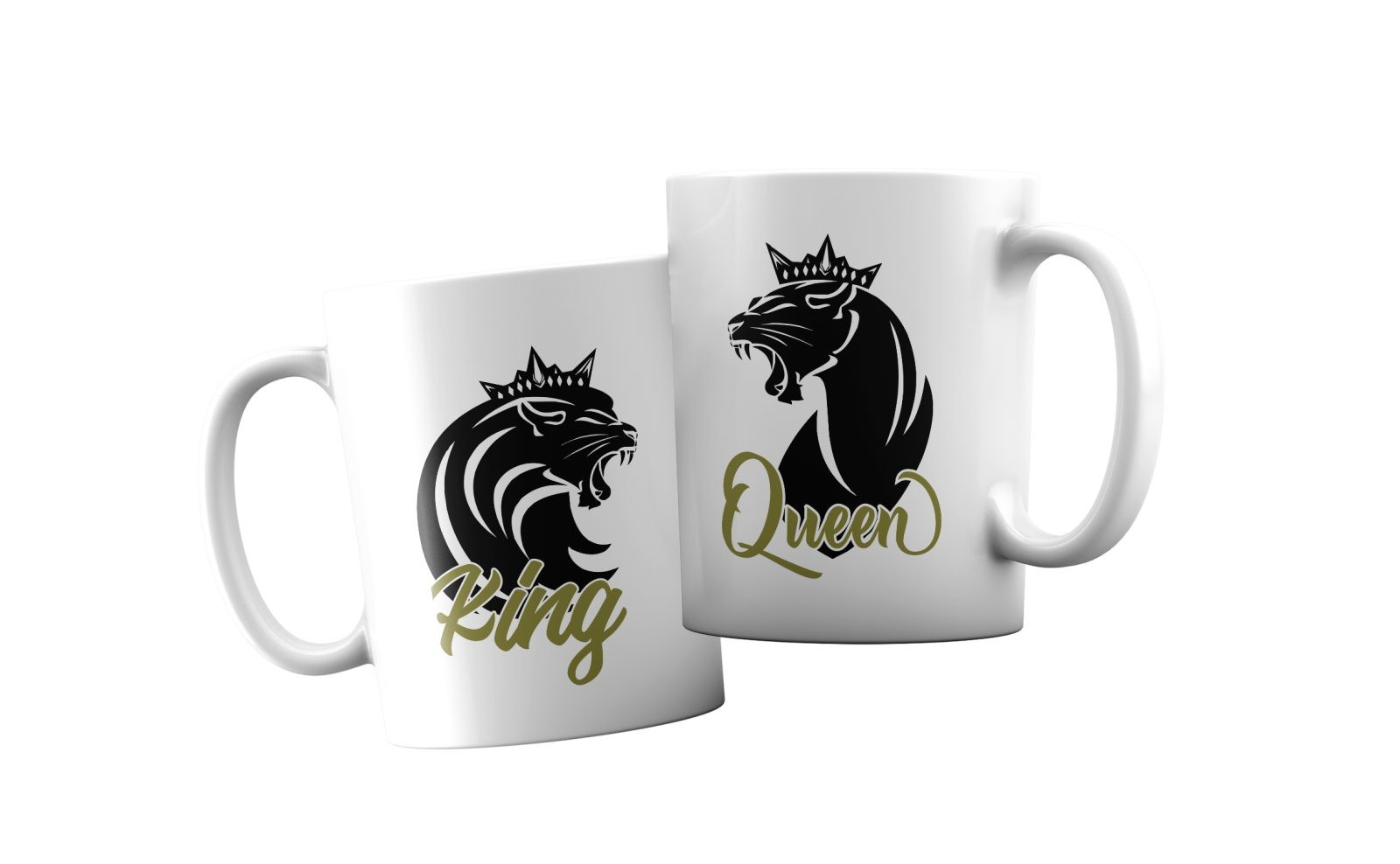 Coppia Tazze Amore – King – Queen -Lion – Festa Innamorati – Maglietta – SanValentino – Idea Regalo Fidanzata – Regalo per Coppia - immagine 2