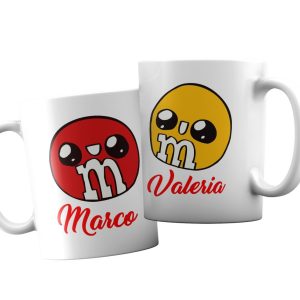 Coppia Tazze  Personalizzate – Amore – MEMS – Parodia – [PERSONALIZZA NOMI] – Festa Innamorati – Maglietta – SanValentino – Idea Regalo Fidanzata – Regalo per Coppia