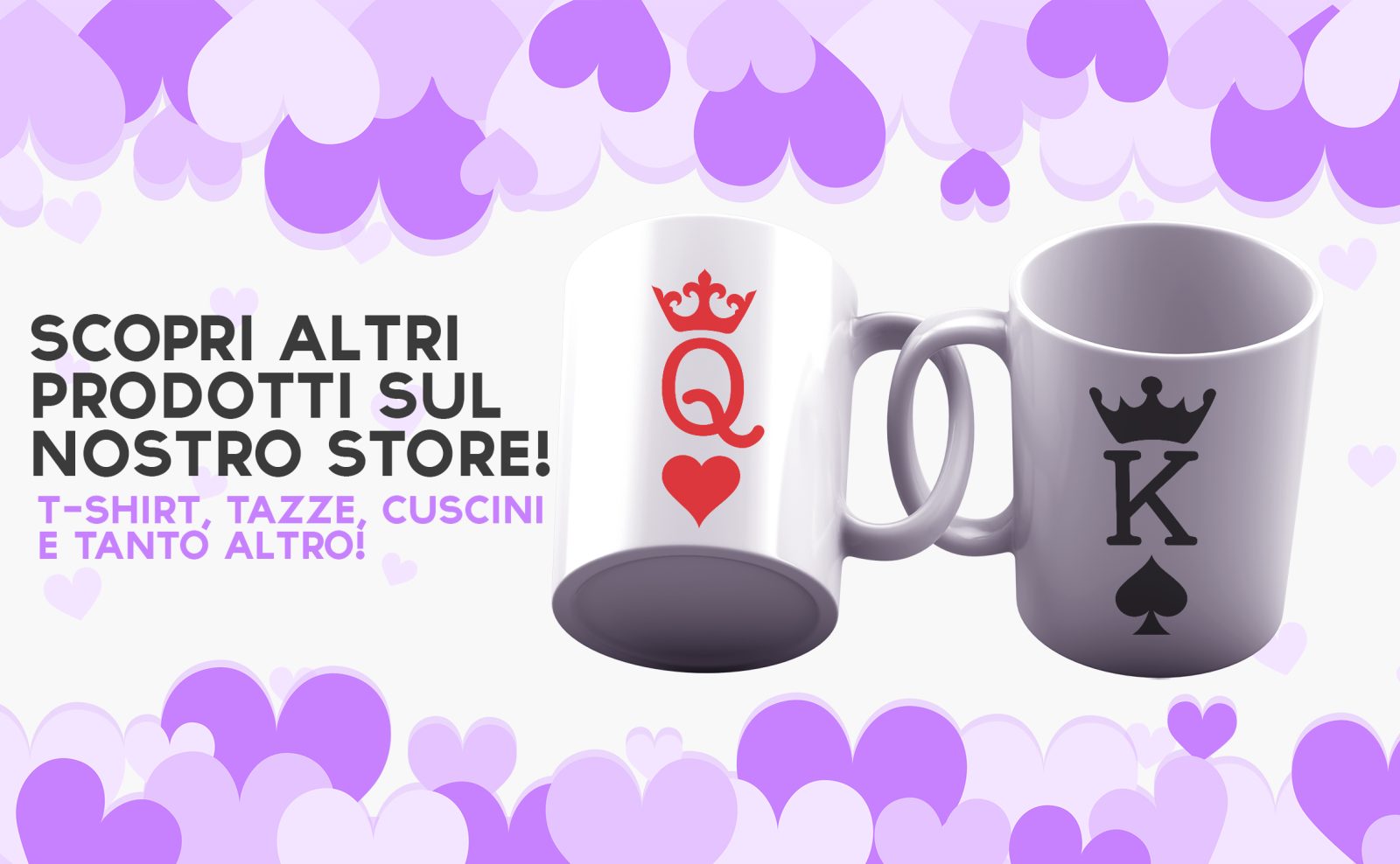 Coppia Tazze Amore – King and Queen – Festa Innamorati – Maglietta – SanValentino – Idea Regalo Fidanzata – Regalo per Coppia - immagine 4