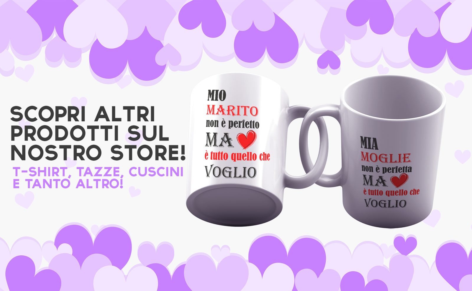 Coppia Tazze Amore – Marito perfetto- Moglie perfetta- Festa Innamorati – Maglietta – SanValentino – Idea Regalo Fidanzata – Regalo per Coppia - immagine 4