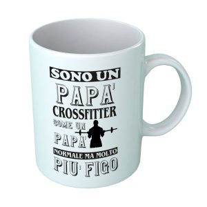 Tazza Crossfit – Tazza Papà – Sono un Papà Crossfitter come un Papà normale ma molto più figo – Tazza Papà Divertente – Gadget Papà – Idea Regalo Papà