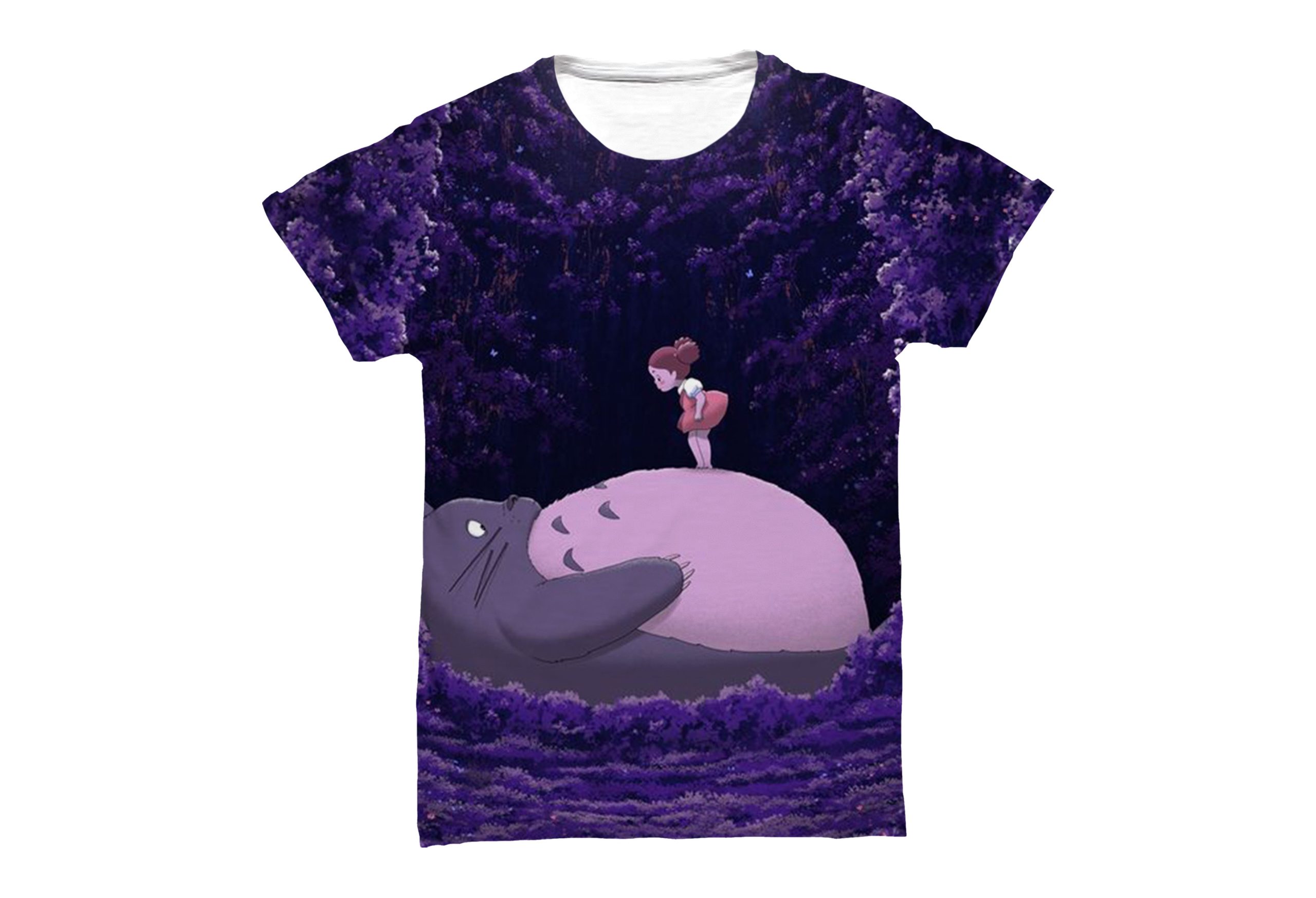 Maglietta Uomo Donna Totoro – Totoro – Tshirt Totoro – T-shirt Manga Mei Nerini del Buio - immagine 2