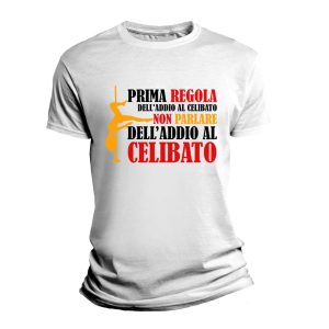 Maglietta Addio al Celibato – Prima Regola Non Parlare dell’Addio al Celibato – Addio al Celibato – Addio al Celibato Magliette – Celibato Festa – Tshirt Addio al Celibato
