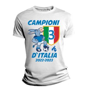 Maglietta – 3° Scudetto Napoli – Campioni D’Italia 2022 2023 – Asino – Asinello – Napule – 3 – Ciuccio – Uomo – Donna
