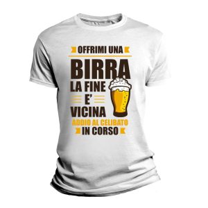 Maglietta Addio al Celibato – Offrimi una Birra – Addio Al Celibato in Corso – Addio al Celibato Tshirt – Celibato Festa  – Addio Celibato Magliette