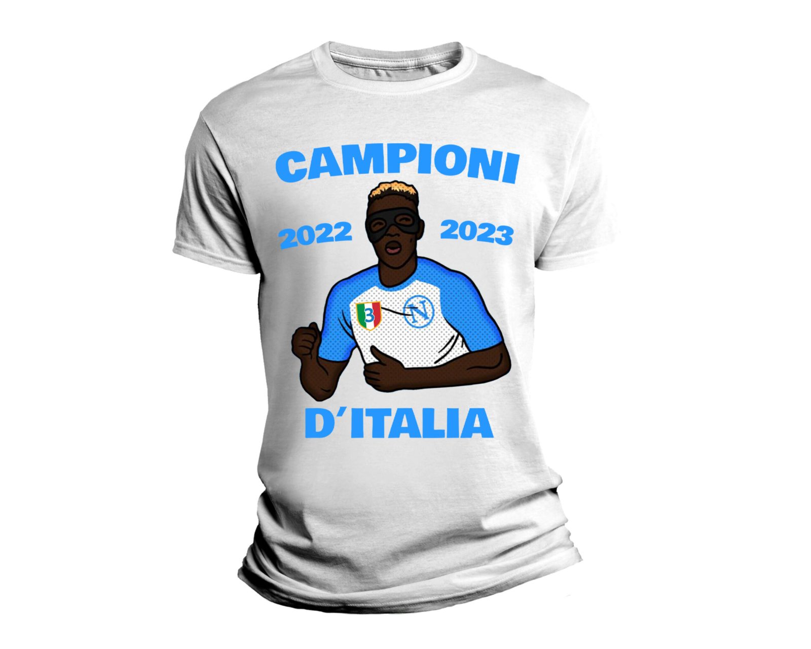 Maglietta – Scudetto – 3 – Campioni 2022 2023 – Vo9 – Maschera – Winner – Napule – Vittoria – T shirt Idea regalo – Uomo – Donna
