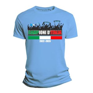 Maglietta Napoletano – Campioni d’Italia 2022 – 2023 – Vittoria 3° Scudetto – Tshirt Napoli – Napoletani – Idea Regalo – Uomo – Donna