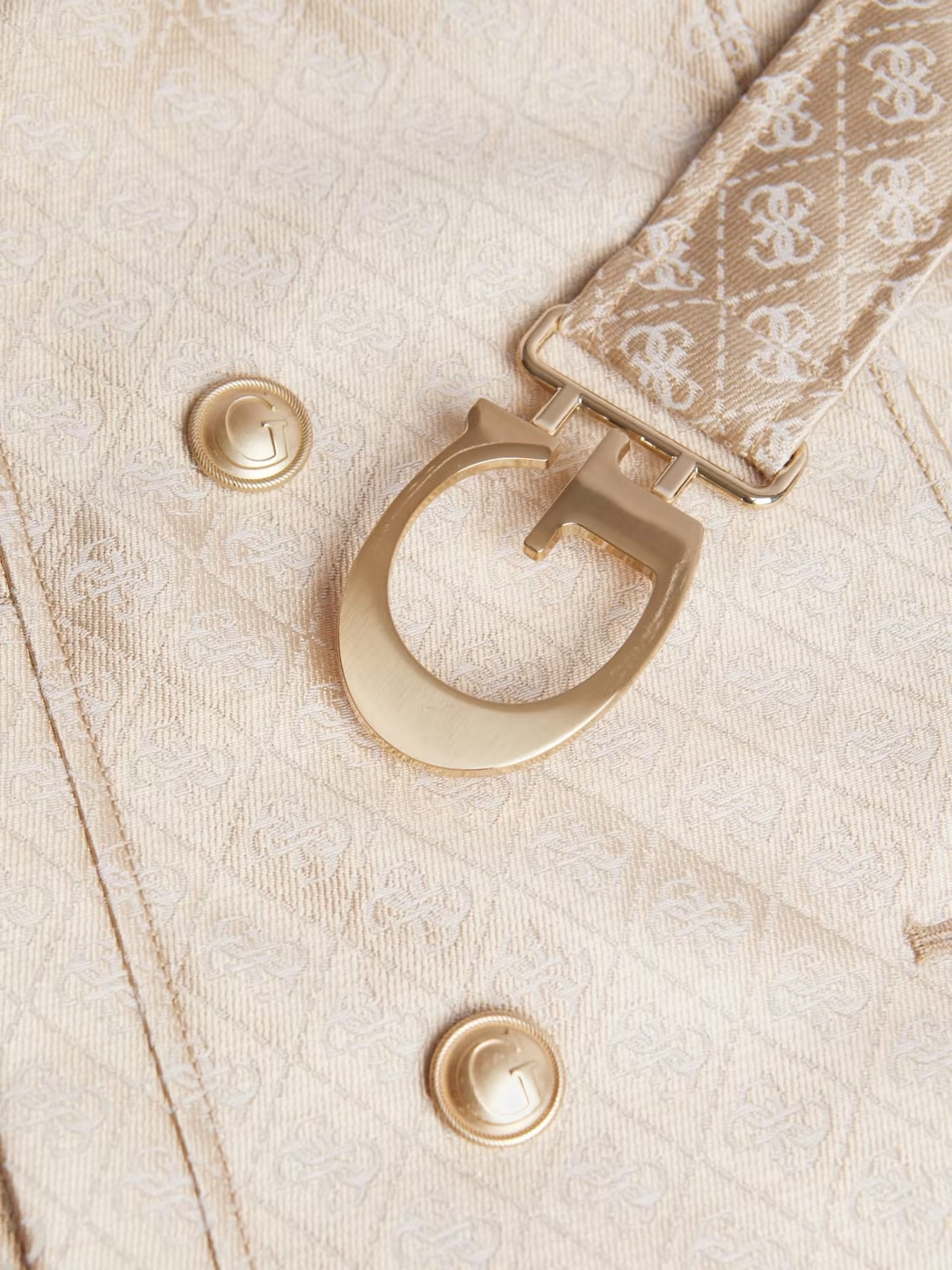 Guess Trench in jacquard con logo 4g W3YL03WFIR2 - immagine 5