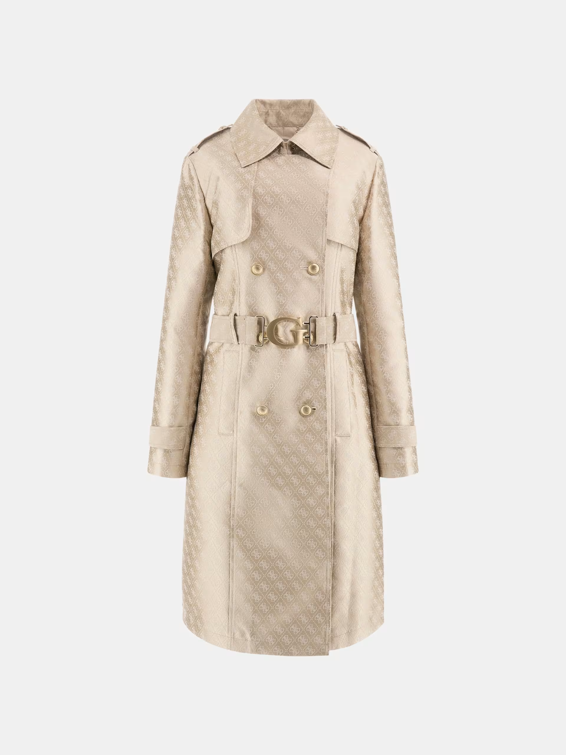 Guess Trench in jacquard con logo 4g W3YL03WFIR2 - immagine 6