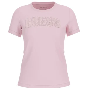GUESS CN SS LOGO LACE TEE