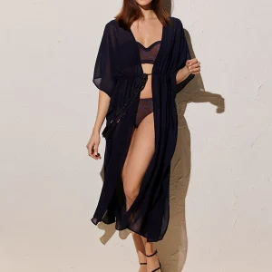 Ysabel Mora kaftano con chiusura a cordoncino in vita