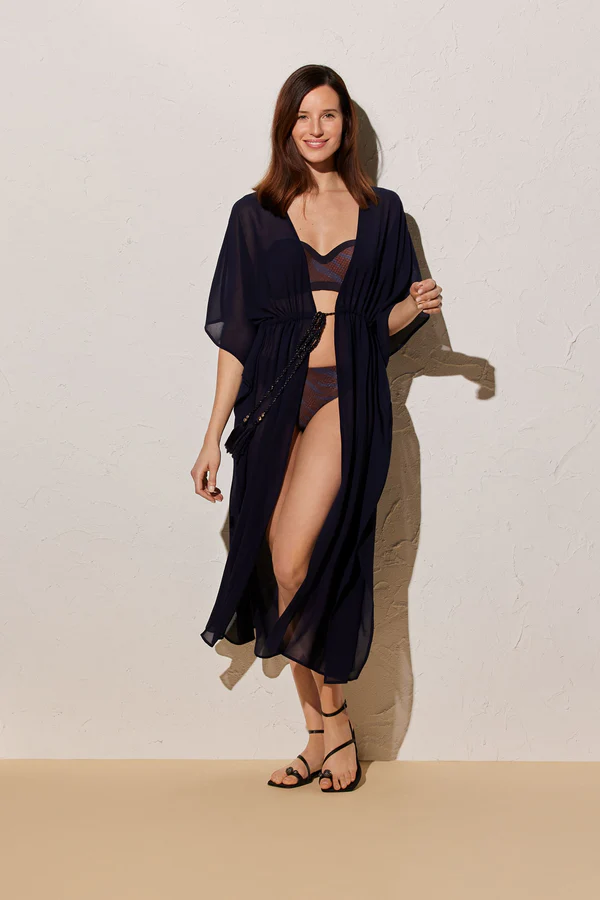 Ysabel Mora kaftano con chiusura a cordoncino in vita