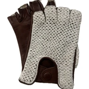 Alpo Guanti da Guida 1/2 Dita Cognac