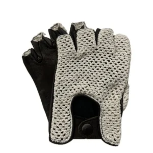 Alpo Guanti da Guida 1/2 Dita Nero