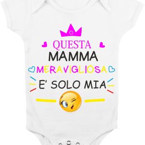 Body Neonato Festa della Mamma – Femminuccia Questa Mamma meravigliosa è solo mia – Body Neonato Mamma – Body Mamma – Idea Regalo Mamma