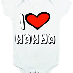 Body Neonato Festa della Mamma – I love Mamma – Body Neonato Mamma – Body Mamma – Idea Regalo Mamma