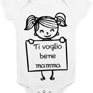 Body Neonato Festa della Mamma – ti voglio bene Mamma – Body Neonato Mamma – Body Mamma – Idea Regalo Mamma