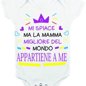 Body Neonato Festa della Mamma – Femminuccia Mi spiace, ma la Mamma migliore del mondo appartiene a me – Body Neonato Mamma – Body Mamma – Idea Regalo Mamma