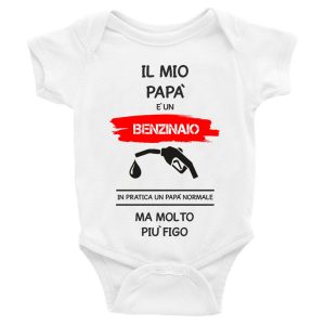 Body da neonato Il mio Papà è un benzinaio in pratica un Papà normale ma molto più figo – Body Neonato Festa del Papà – Body neonato Papà – mestieri- Body Neonato Divertenti – Idea Regalo