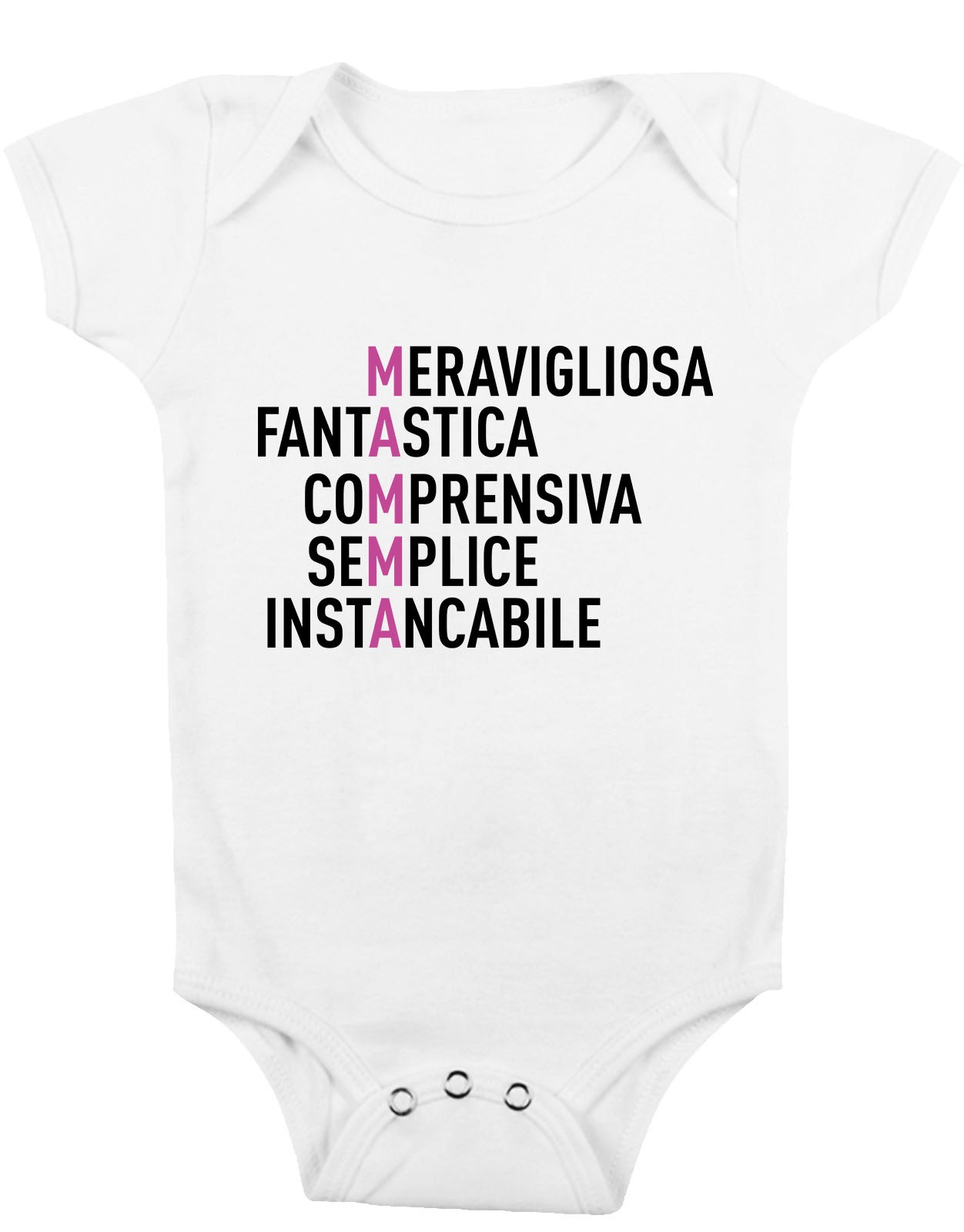 Body Neonato Divertenti – Body Neonato Festa della Mamma – Anagramma Mamma – Body Neonato Simpatici – Idea Regalo Neonato - immagine 2