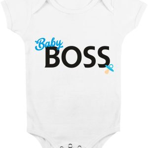 Body Neonato Divertenti – Maschietto Baby Boss – Body Neonato Simpatici – Body Neonato Divertenti – Idea Regalo Neonato
