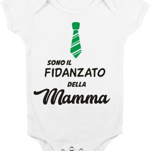 Body Neonato Divertenti – Maschietto Sono il fidanzato della Mamma – Body Neonato Simpatici – Body Neonato Divertenti – Idea Regalo Neonato